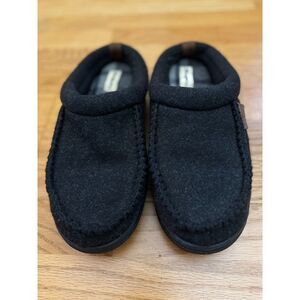Dearfoams Men's Clog Style Memory Foam Slippers Wool Blend Size L US 11/12